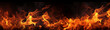 Leinwandbild Motiv Blazing red campfire fireplace dangerous fire burning hot heat bonfire flames