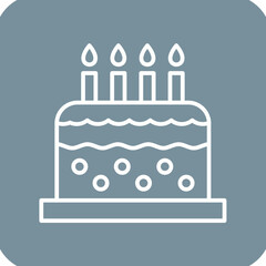 Wall Mural - Birthday Cake Icon