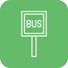 Canvas Print - Bus Stop Icon