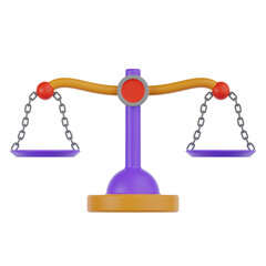 Balance Scale 3d Illustration