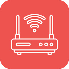 Wall Mural - Wireless Router Icon