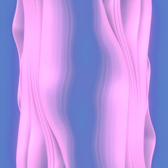 Aufkleber - Colorful smooth wavy stripes, symmetrical background. Abstract art design. 3d rendering digital illustration