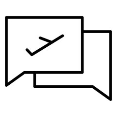 Poster - Outline Chat Flight icon