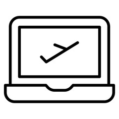 Wall Mural - Outline Laptop Flight icon