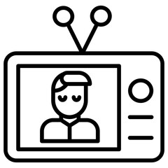 Poster - Outline Man Media tv icon