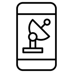 Poster - Outline Mobile News icon