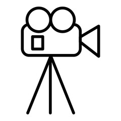 Sticker - Outline Movie camera icon