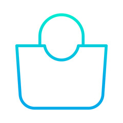 Wall Mural - Outline gradient bag icon