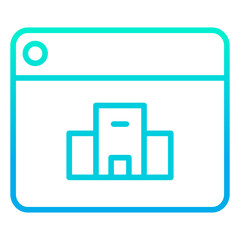 Sticker - Outline gradient Hotel Website icon