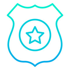 Sticker - Outline gradient Badge icon