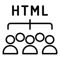 Outline Developers Team icon