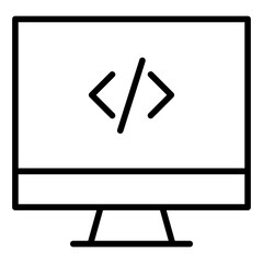 Outline Monitor Code icon