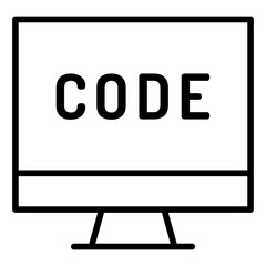 Outline Monitor Code icon
