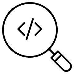 Outline Search Code icon