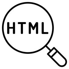 Outline Search Code icon