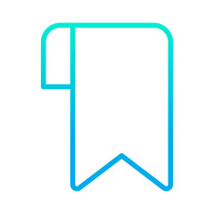 Poster - Outline gradient Bookmark icon