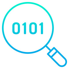 Outline gradient Search Script icon