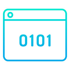 Outline gradient Web Script icon
