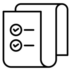 Wall Mural - Outline List Page icon