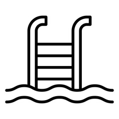 Sticker - Outline Swimming pool icon