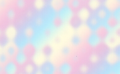 Leinwandbilder - Abstract defocused horizontal background with pop art halftone dots. Vector image.