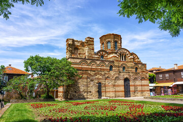 Wall Mural - The Church of Christ Pantokrator built in 14th century, architectural masterpiece, landmark of ancient city of Nessebar, Bulgaria.