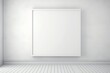 © Moonpie - Blank Picture Frame on White Wall in Colorless Interior Room Generative Ai