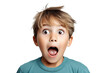 © Аrtranq - shocked kid boy surprised and scared, png file of isolated cutout object on transparent background.