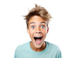 © Аrtranq - surprised joyful teenager boy, png file of isolated cutout object on transparent background.