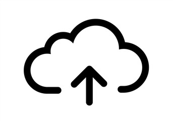 Leinwandbilder - Upload vector icon, cloud storage symbol. Modern, simple flat vector illustration for web site or mobile app. Vector 10 eps.