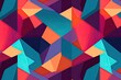 Visualizing a Unique Abstract Geometric Background: Exploring Repeated Shapes and Bold Contrasting Colors in a Pop Art Piece, generative AI