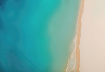Canvas Print - Aerial view of a beach and ocean