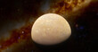 Callisto Jupiter Moon - Callisto is one of the moons that orbit the planet Jupiter. It is classified as cold airless miniaquaria. Discovery date 1610.