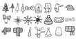 © Anada77 - Christmas set includes Christmas trees, wear, snowflakes, crocodile, bear