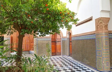 jardin oriental et architecture arabe au Maroc