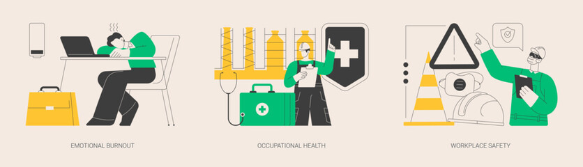 Wall Mural - Employee health abstract concept vector illustrations.