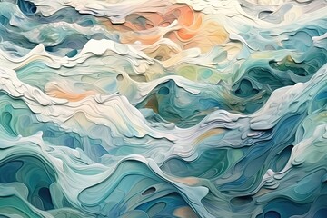 Wall Mural - Abstract and artistic waves Generative Ai