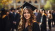 Milestone Achieved: Female College Student Graduating