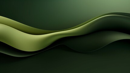 Wall Mural - horizontal banner with waves. modern waves background illustration with dark green, olive drab and v