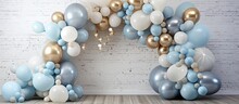 Autumn Themed Celebration With Balloons Photo Wall And Decorative Arch For Various Occasions Like Weddings Baptisms And Birthdays