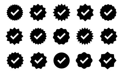 Wall Mural - Verification icon set