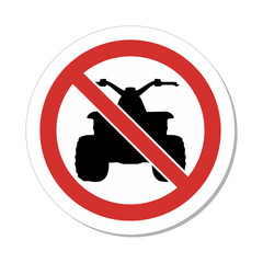 ISO Prohibition Sign: No All-Terrain Vehicle Symbol