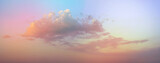 Fototapeta Tęcza - beautiful pink and blue morning or evening sky. relaxing and soothing natural background.