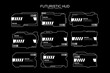 Futuristic cyberpunk sci fi interface element hud technology frame graphic vector design template	