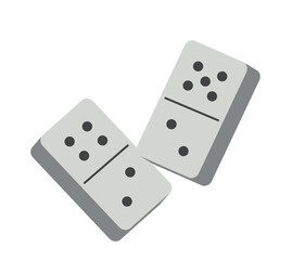 Poster - game domino pieces