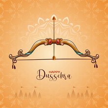 Happy Dussehra Traditional Indian Festival Background Design