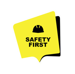 Wall Mural - safety first sign. vector icon	