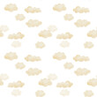 Watercolor cute clouds seamless pattern on white background