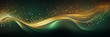 抽象的なキラキラの波　グリーンのぼやけたテクスチャ背景