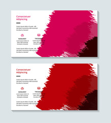 Wall Mural - red and pink paint stroke, artistic dry brush vector texture. backdrop for banners and web design. w